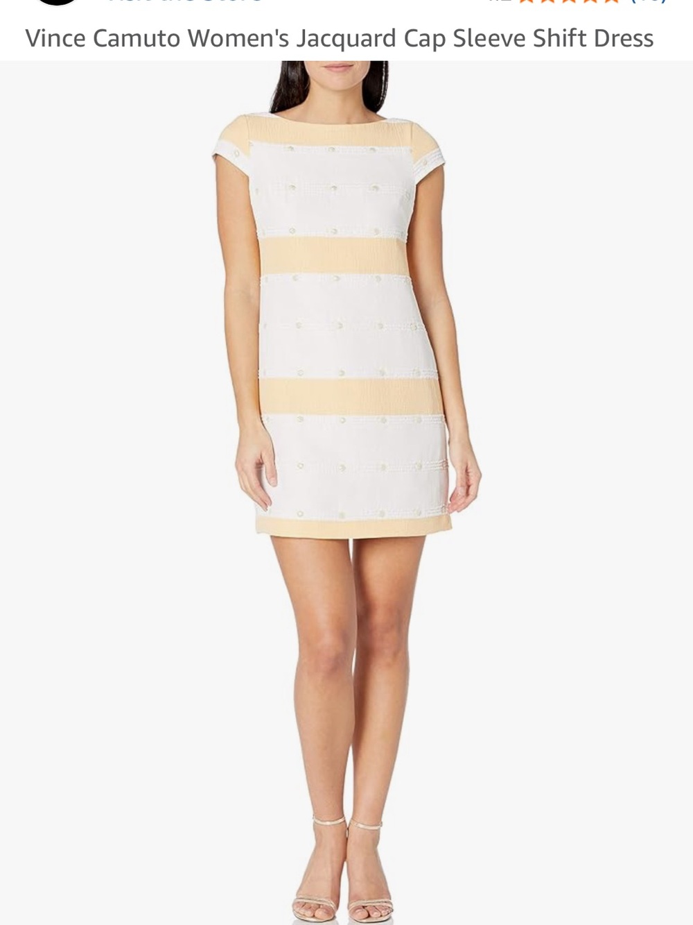 Vince Camuto Jacquard Striped Sheath Dress Sz 8 NWOT